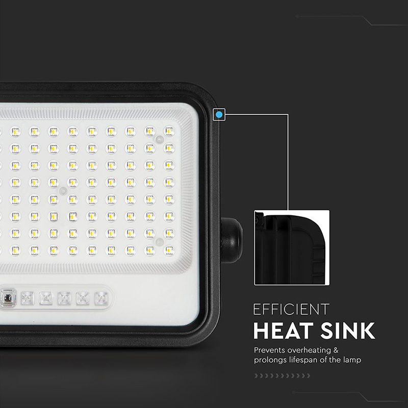 Proiector LED solar 200W exterior 7 in 1 dimabil IP65 cu telecomanda [7]