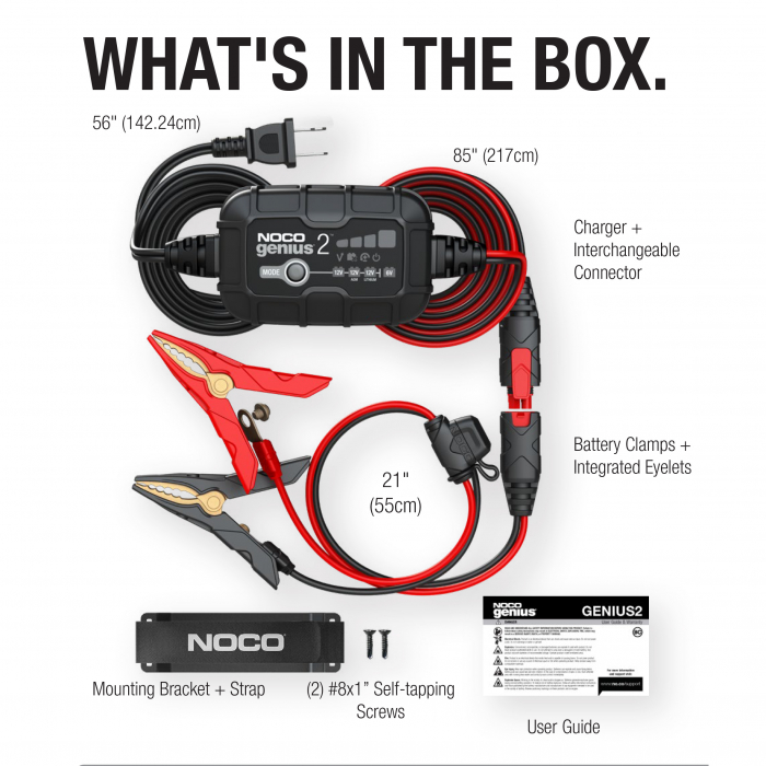 Redresor Noco Genius 2 auto-moto 6V/12V 2A pentru acumulatori maxim 40A, Plumb-Acid AGM GEL VRLA Litiu [5]