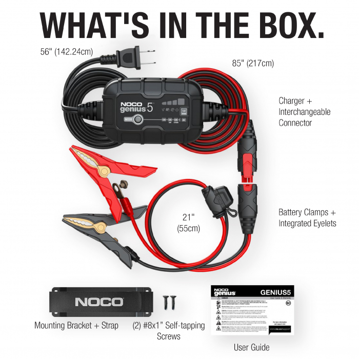 Redresor Noco Genius 5 auto moto 6V / 12V 5A pentru acumulatori maxim 120A Plumb-Acid AGM GEL VRLA Litiu [5]