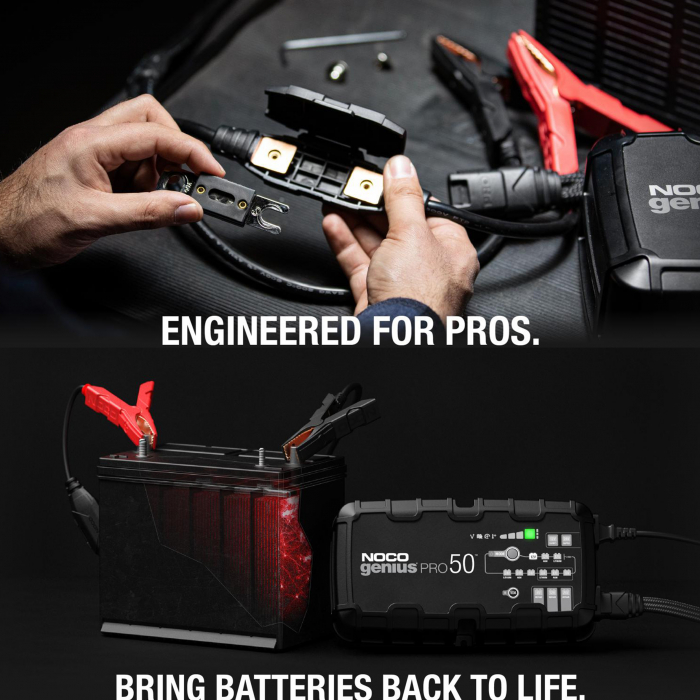 Redresor NocoGenius Smart 6+12+24V 50A/50A/24A pentru acumulatori maxim 500A/1000A Genius Pro50 [6]