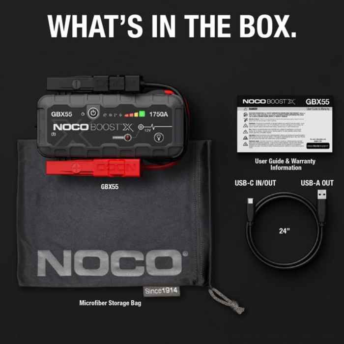 Robot Pornire Auto, Jump Starter Auto 12V Portabil, Curent Pornire 1750A Litiu-Ion, Noco Boost Gbx55 [6]