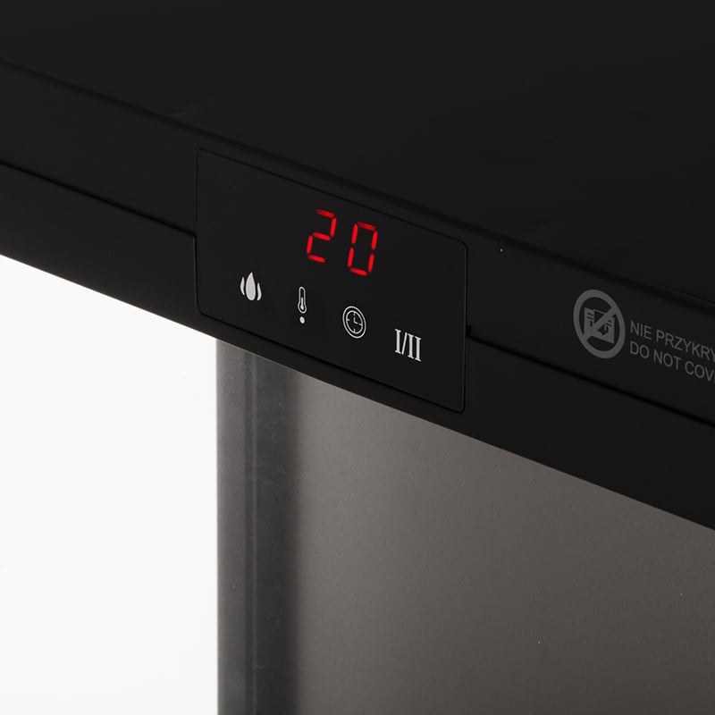 Semineu electric 2000W, sticla securizata, efect flacara 3D, 2 trepte [4]