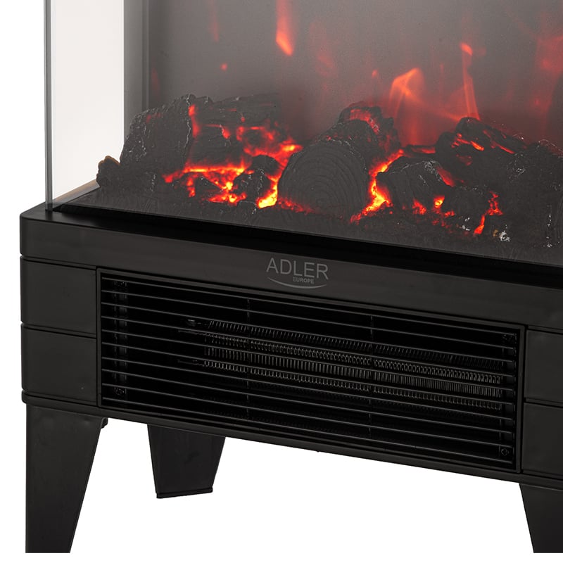 Semineu electric 2000W, sticla securizata, efect flacara 3D, 2 trepte [5]