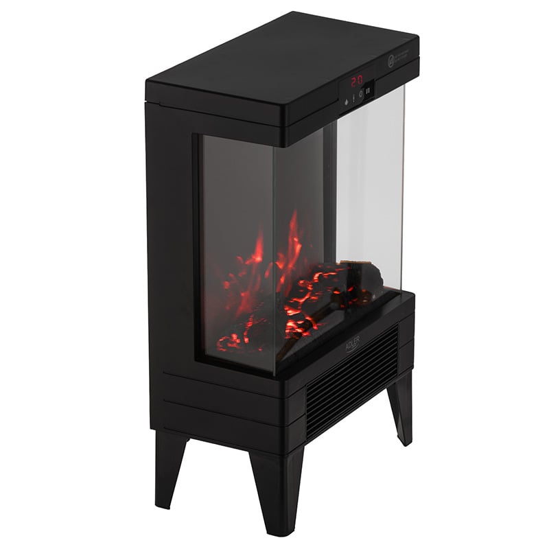 Semineu electric 2000W, sticla securizata, efect flacara 3D, 2 trepte [3]