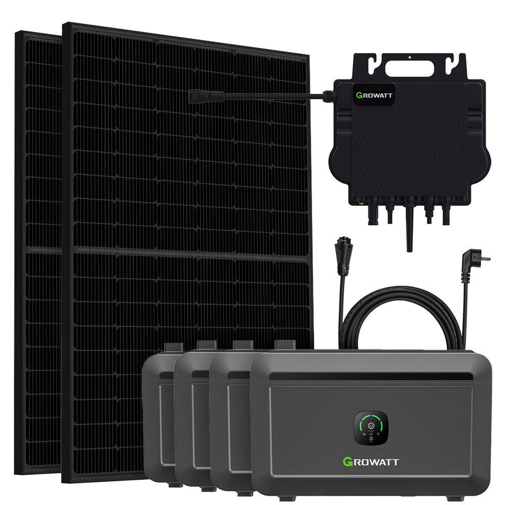 Kit solar complet 900W pentru balcon cu microinvertor 800W si stocare 8.19kWh [1]