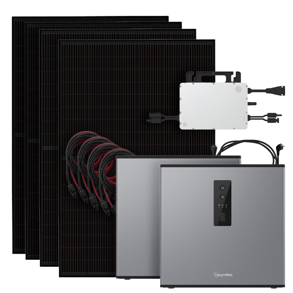 Kit solar complet 1800W pentru balcon cu microinvertor 800W si stocare 4,48kWh [1]