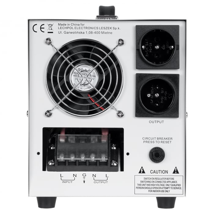 Stabilizator de tensiune automat 10.000VA / 7000W, 150–270V AC, Monofazat, Toroidal, 182 × 312 × 203 mm [4]