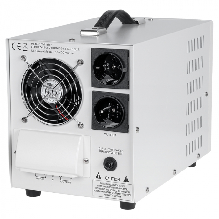 Stabilizator de tensiune automat 5000 VA / 3500 W, 150 - 270 V AC, Monofazat, 182 x 312 x 203 mm [2]