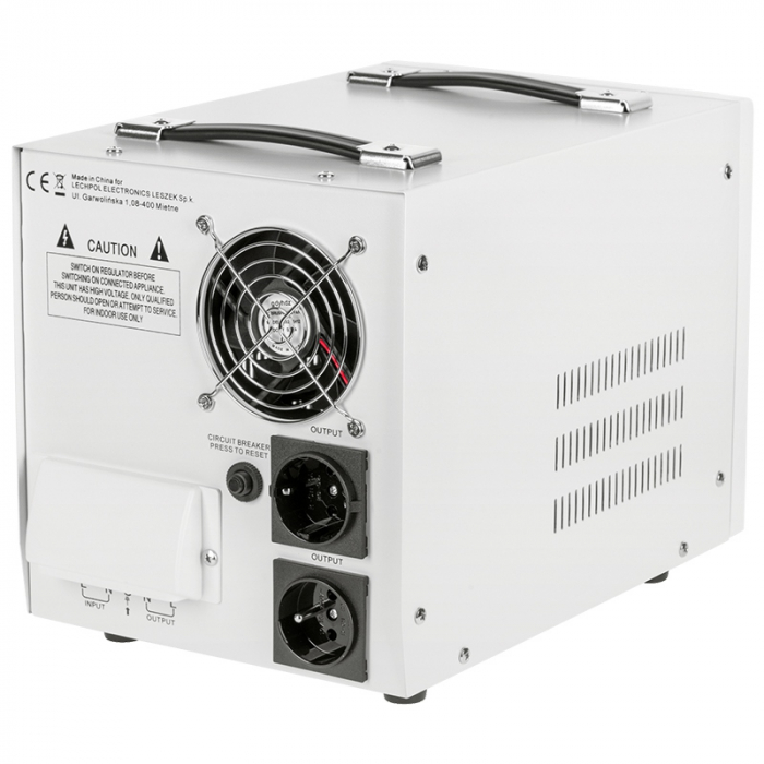 Stabilizator de Tensiune Automat 3000VA, 145–260V AC, 2 x Schuko, Monofazat, Kemot [3]