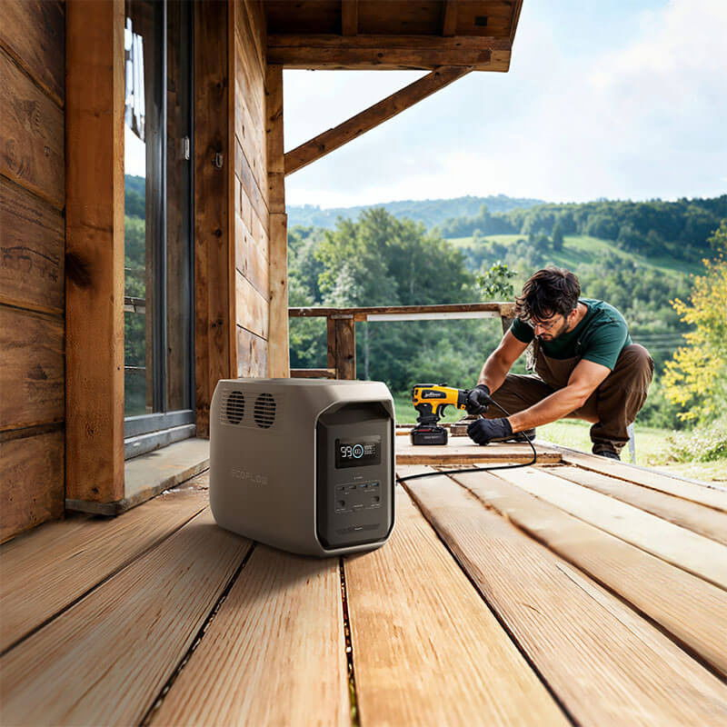 Kit Generator Solar Portabil 1536Wh 1800W EcoFlow Delta 3 1500 cu panou 400W [9]