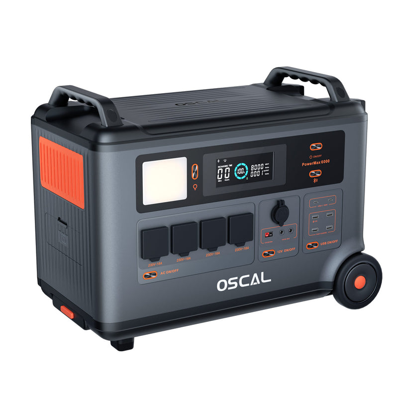 Kit Generator solar portabil OSCAL PowerMax 6000W 3600Wh + 2 panouri 455W Canadiansolar [6]