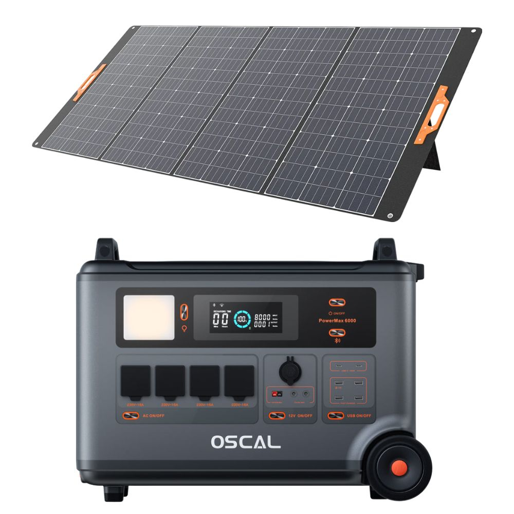 Kit Generator Solar Portabil 6000W 3600Wh Blackview OSCAL PowerMax 6000 + panou solar 400W [1]