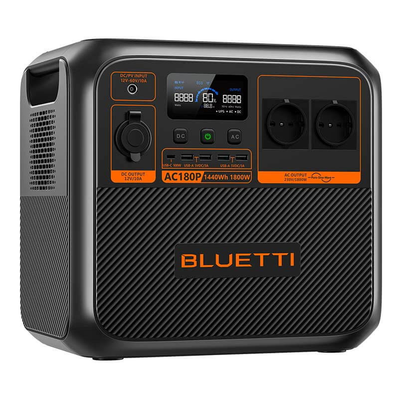 Kit Generator Solar Portabil Bluetti AC180P 1800W 1440Wh LifePO4 cu 3 x panou 200W [5]