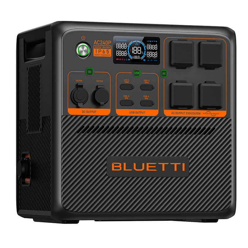 Kit Generator Solar Portabil Bluetti AC240P 2400W 1843Wh LifePO4 cu panou rigid 4 x 150W [9]