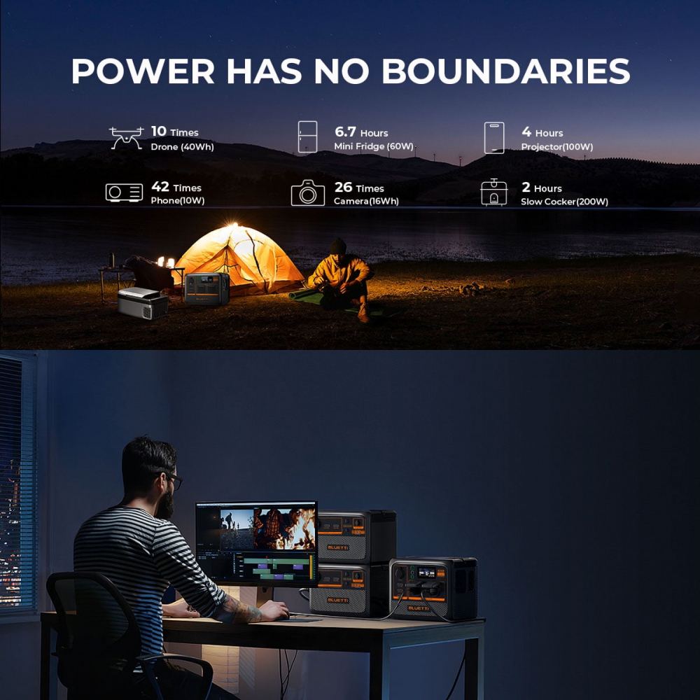 Kit Generator Solar Portabil 600W 504Wh, Bluetti AC60P + panou rigid 150W [16]