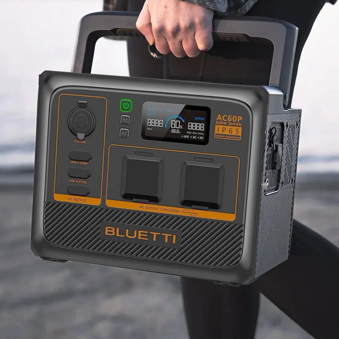 Kit Generator Solar Portabil 600W 504Wh, Bluetti AC60P + panou rigid 150W [14]