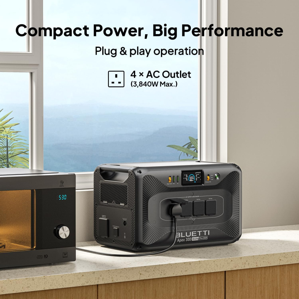 Kit generator solar 3840W 2765Wh Bluetti Apex 300 + 2 panouri 455W CanadianSolar [8]