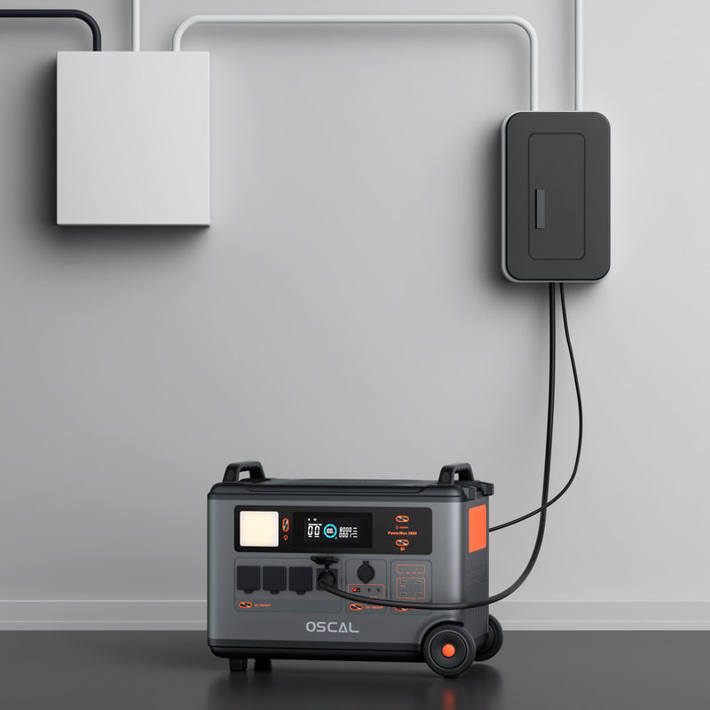 Statie de incarcare electrica portabila Rugged Blackview Oscal PowerMax 3600, Control prin aplicatie (WiFi+ Bluetooth), Capacitate 3.6 - 57.6 kWh (pana la15 baterii modulare), Lanterna, LCD, 44.4kg [14]