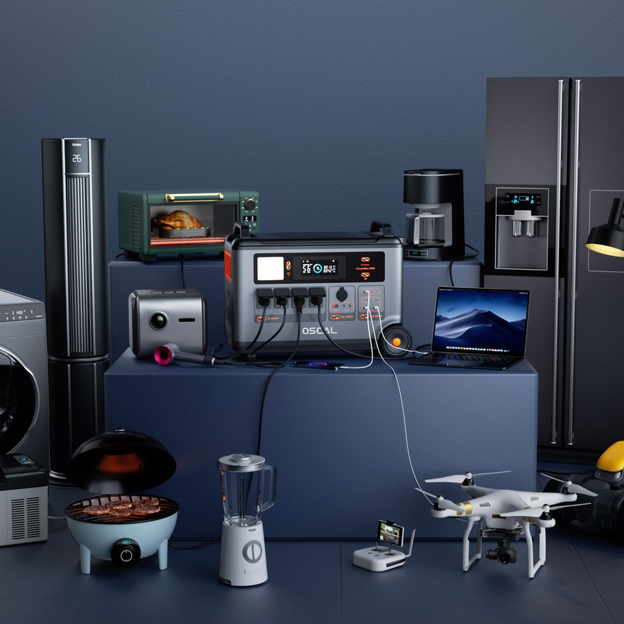 Statie de incarcare electrica portabila Rugged Blackview Oscal PowerMax 3600, Control prin aplicatie (WiFi+ Bluetooth), Capacitate 3.6 - 57.6 kWh (pana la15 baterii modulare), Lanterna, LCD, 44.4kg [13]