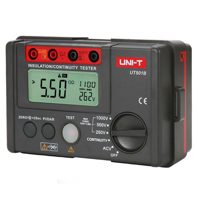 Tester Rezistenta Izolatie Uni-T UT501B, 250V-1000V Test, Izolatie 1000GOhm, Index Polarizare, Autoscalare, Iluminare [3]