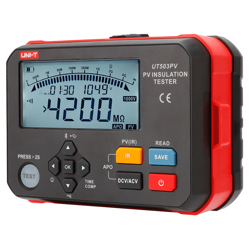 Tester Rezistenta Izolatie Uni-T UT503PV, USB, 250V-1000V, Izolatie Panouri Fotovoltaice PV, Memorie, Autoscalare [3]