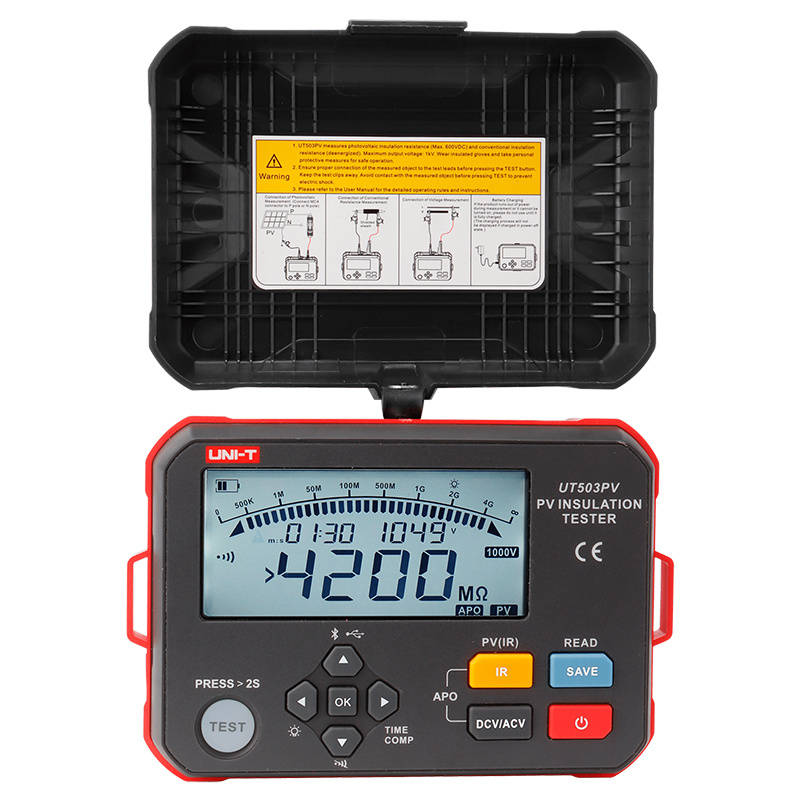 Tester Rezistenta Izolatie Uni-T UT503PV, USB, 250V-1000V, Izolatie Panouri Fotovoltaice PV, Memorie, Autoscalare [5]