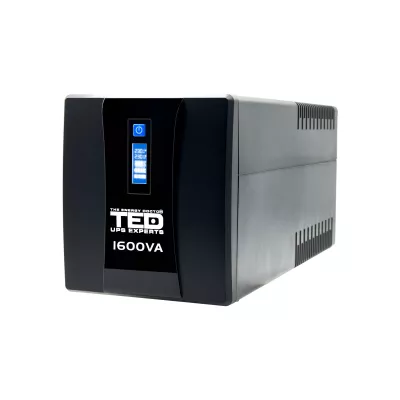UPS 1600VA 900W cu Stabilizator si Management, 4x Schuko, Ecran LCD si 2x Acumulator 12V 9Ah, TED Electric [3]