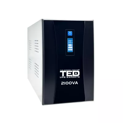 UPS 2100VA 1200W cu Stabilizator si Management, 2x Schuko, Ecran LCD si 2x Acumulator 12V 9Ah, TED Electric [3]