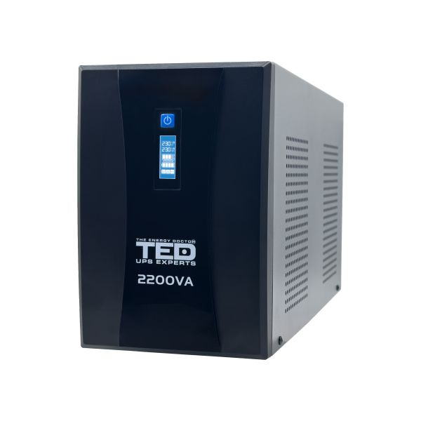 UPS 2200VA 1250W cu Stabilizator si Management, 3x Schuko, Ecran LCD si 4x Acumulator 12V 7Ah, TED Electric [1]