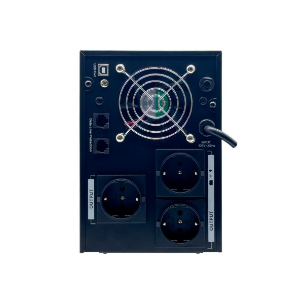 UPS 2200VA 1250W cu Stabilizator si Management, 3x Schuko, Ecran LCD si 4x Acumulator 12V 7Ah, TED Electric [2]