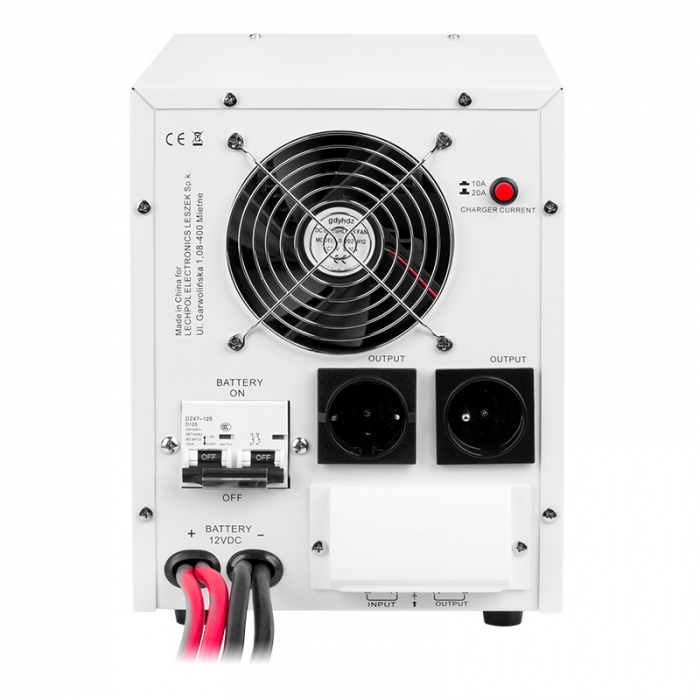 UPS pentru centrala termica cu unda sinusoidala pura, display LED si 1 iesire Schuko 2200VA 1600W, utilizeaza 1 acumulator 12V (neinclus), Kemot URZ3431 Alb [3]