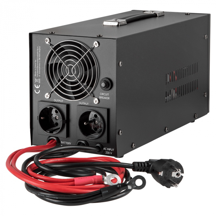 UPS pentru centrala termica cu unda sinusoidala pura 1000VA 700W, utilizeaza 1 acumulator 12V (neinclus), Rebel [2]