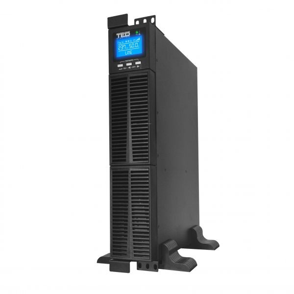 UPS Rackabil 2U 1000VA 900W Monofazat, Online cu Dubla Conversie si Management, Include 2 Acumulatori 12V/9Ah, TED Electric [1]