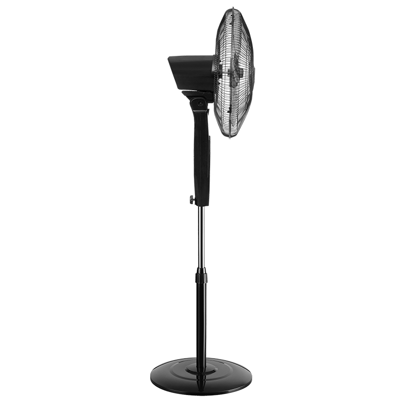 Ventilator cu picior si telecomanda, 3 viteze, 137cm 50W, negru, cu displat, Teesa [4]