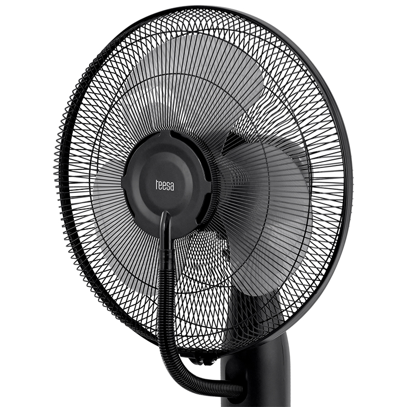 Ventilator cu picior si pulverizare apa, 3 viteze, ceata, 75W, negru, Teesa [4]