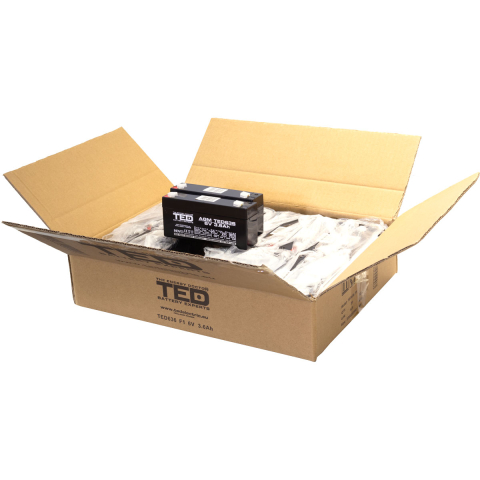 Acumulator 6V Stationar VRLA, Dimensiuni 133 x 34 x 59 mm, Baterie 6V 3.6Ah F1, TED Electric TED002891 [3]