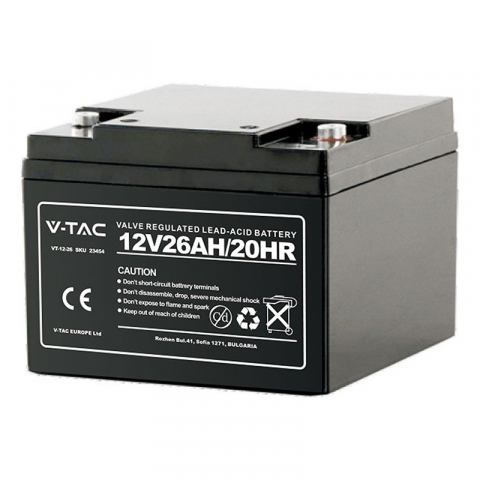 Acumulatori Gel - Acumulator Gel Plumb 12V 26Ah V-Tac
