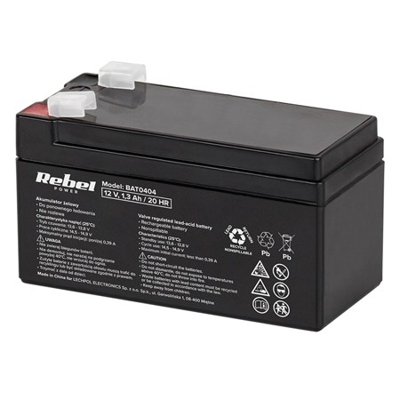 Acumulatori Standard Plumb - Acumulator 12V 1.3Ah Gel Plumb VRLA Rebel Power