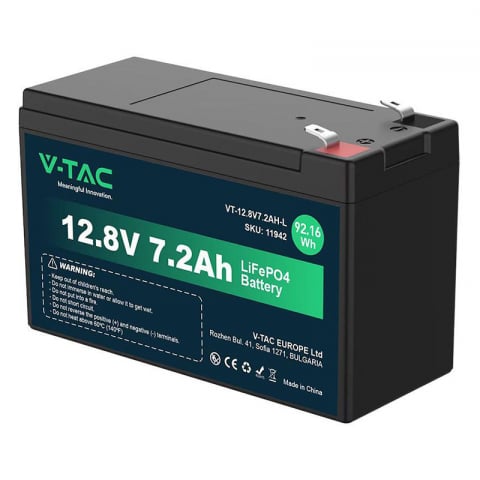 Acumulatori Litiu - Acumulator litiu LiFePO4 12.8V 7.2Ah, compact, fara mentenanta, 150 x 63 x 93 mm