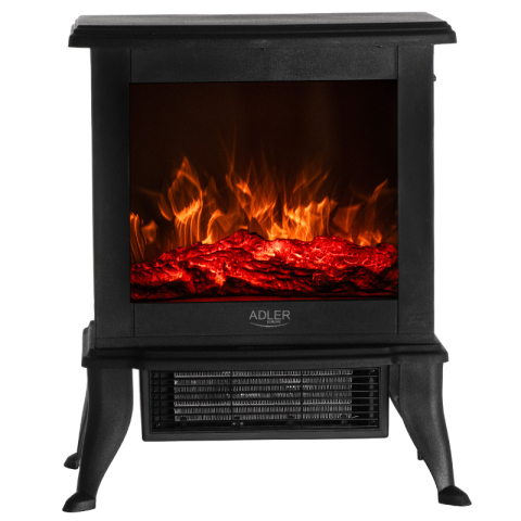 Climatizare - Semineu electric compact 1800W, sticla securizata, ceramica, efect flacara 3D