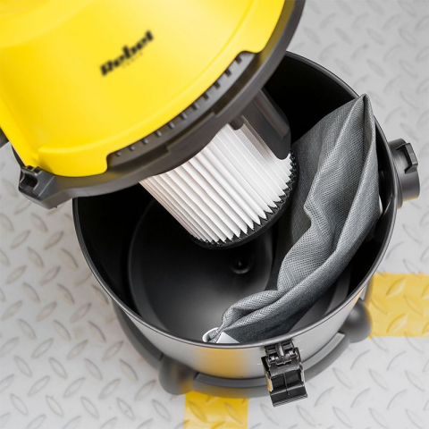 Aspirator industrial Uscat si Umed 2 in 1 Rebel, 1400 W, 15 l, filtru HEPA, filtrare F8, roti, maner transport, Wet & Dry Rebel [5]