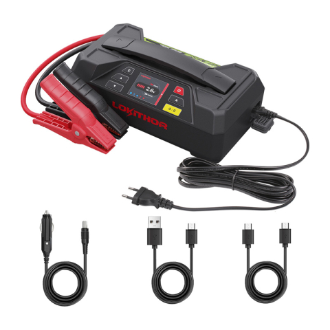 Electronice - Booster auto LOKITHOR JTC4250, 4250 A, 89,6 Wh, cu încărcător și tester de baterii