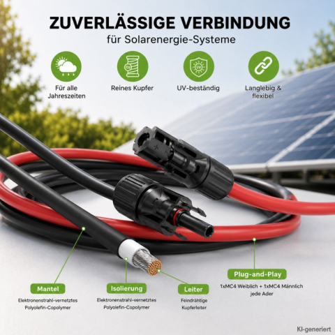 Cablu de conectare profesional Offgridtec 10 m 6 mm² pentru modul solar la regulator de încărcare solară [3]