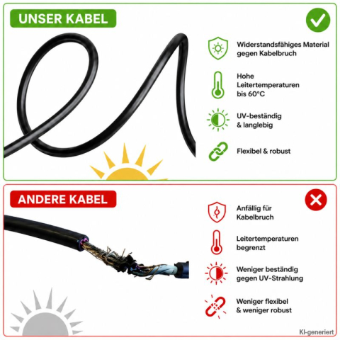 Cablu de conectare profesional Offgridtec 10 m 6 mm² pentru modul solar la regulator de încărcare solară [4]