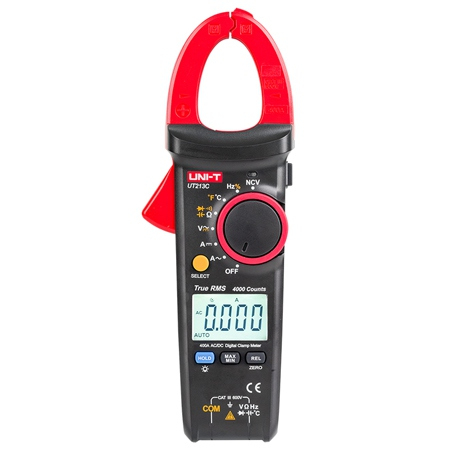 Clampmetru Digital Uni-T UT213C, 400A AC/DC, True RMS, Temperatura 1000°C, Capacitate, Frecventa 1MHz, NCV [0]