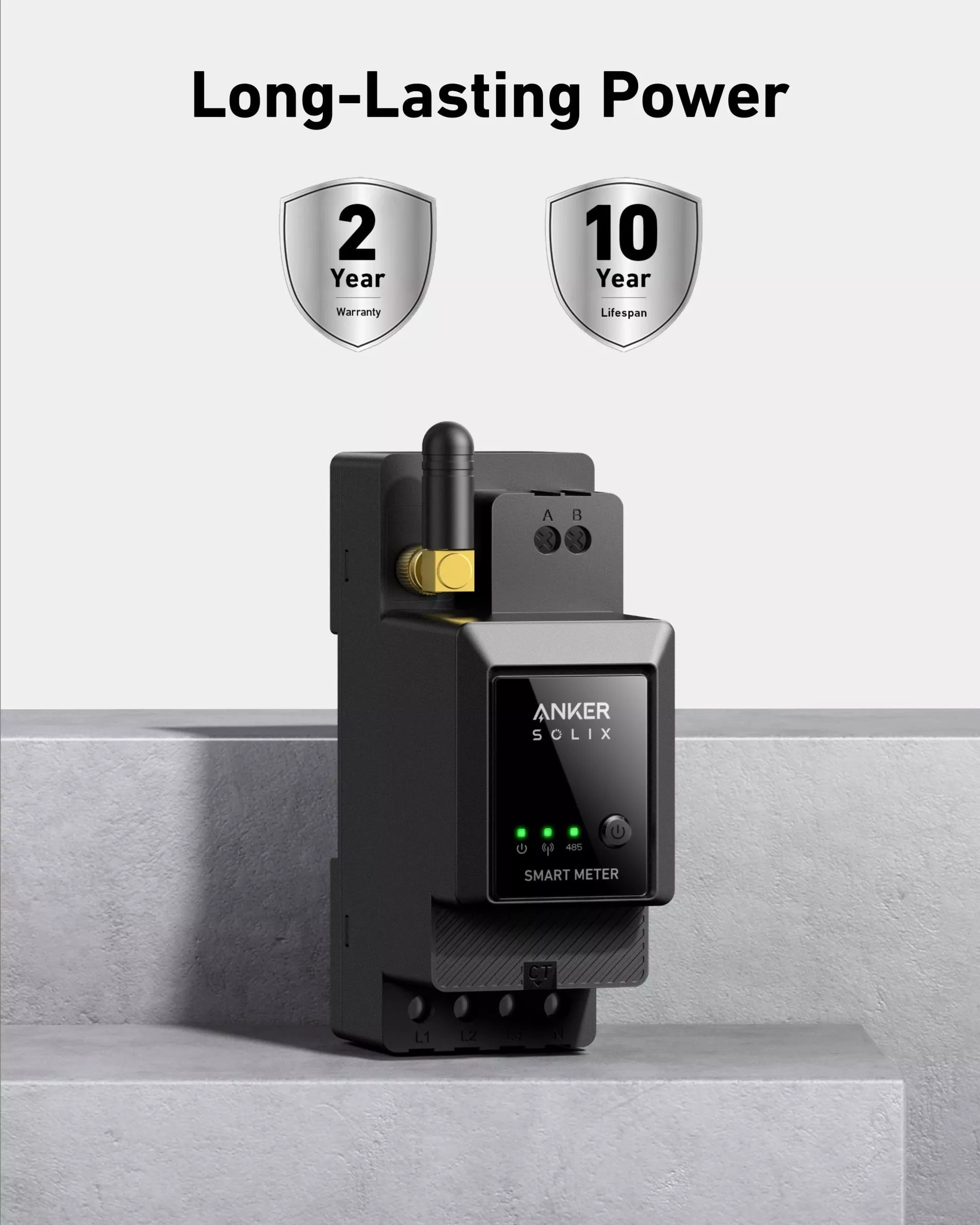 Contor inteligent Anker Solix Smart Meter, compatibil cu Anker Solarbank 2, Negru [4]