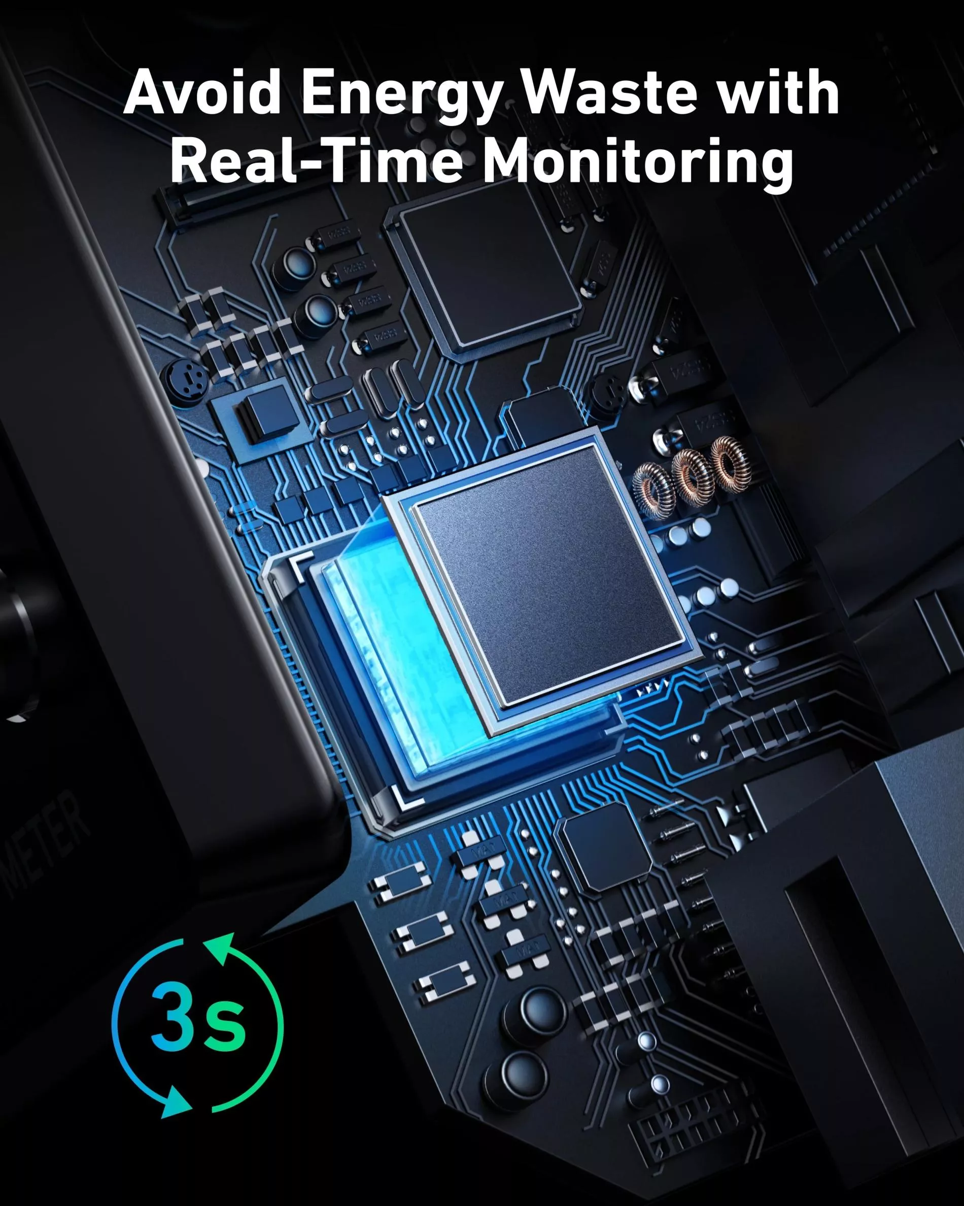 Contor inteligent Anker Solix Smart Meter, compatibil cu Anker Solarbank 2, Negru [1]