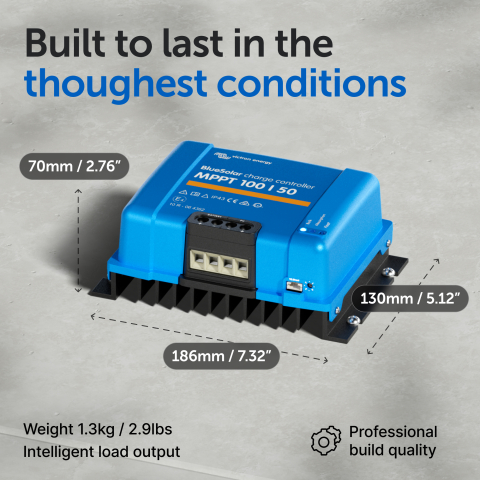 Controler solar MPPT Victron BlueSolar 100/50 – 50A pentru sisteme solare medii si baterii de capacitate mare [5]