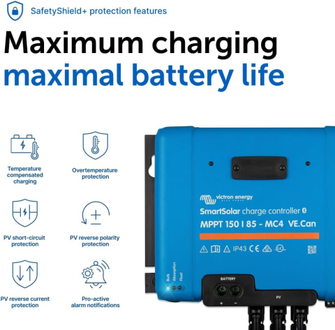 Controler solar de incarcare Victron SmartSolar MPPT 150/85-MC4 12V 85A, MC4, VE.Can [10]
