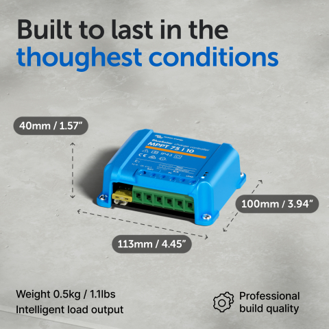 Controler solar MPPT Victron BlueSolar 75/10, 10A pentru sisteme solare compacte 12V si 24V [6]